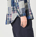 Indian Linen Patchwork 908 Loafer Hiyoku Shirt Detail
