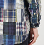 Indian Linen Patchwork 908 Loafer Hiyoku Shirt Detail