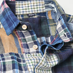 Indian Linen Patchwork 908 Loafer Hiyoku Shirt Detail