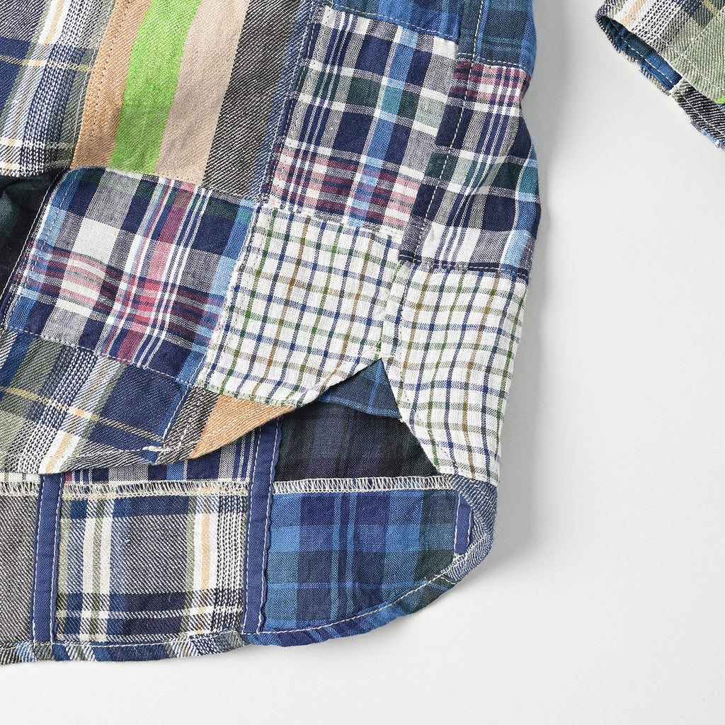 Indian Linen Patchwork 908 Loafer Hiyoku Shirt Detail