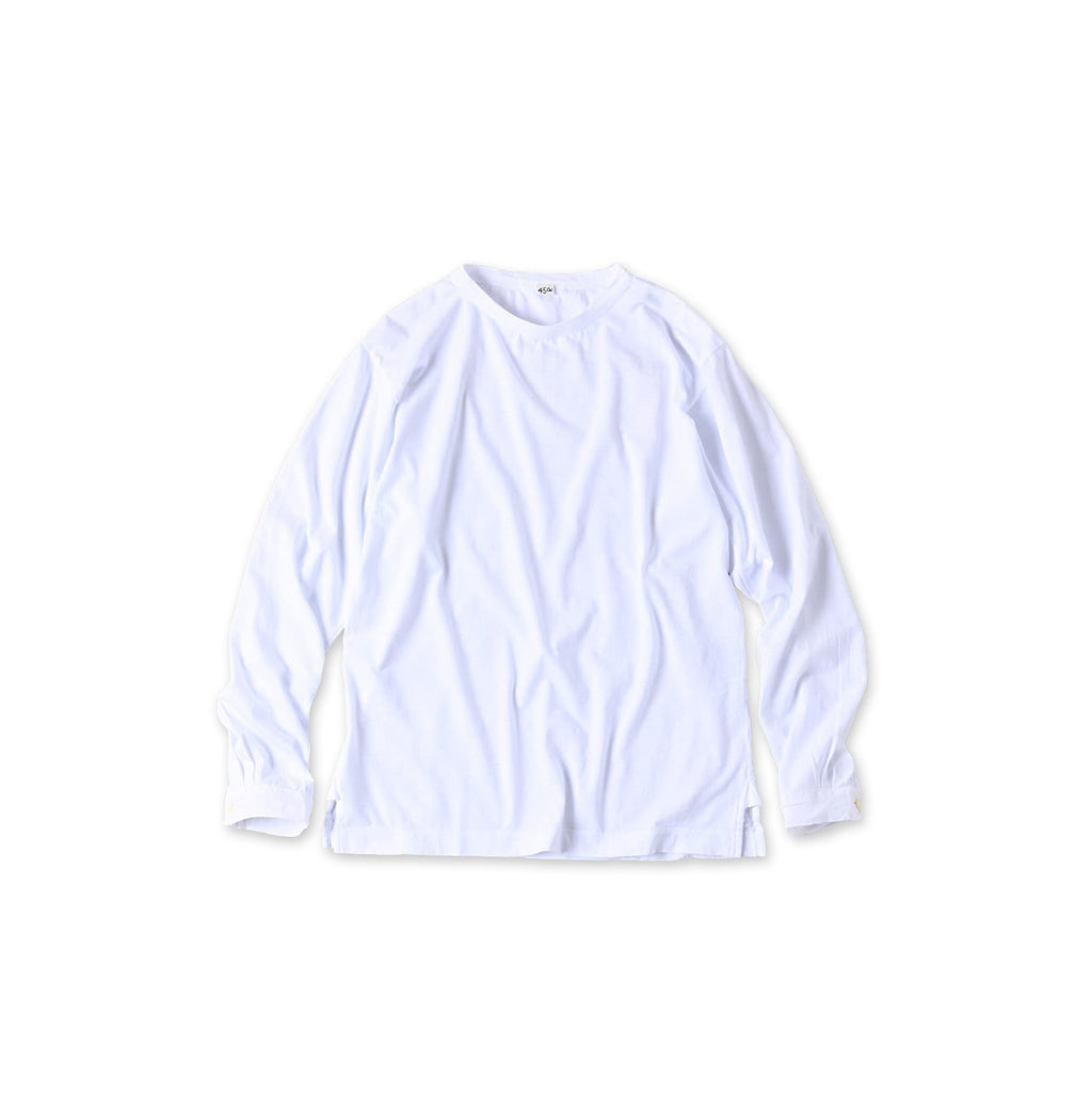 Supima Tenjiku 908 Star Long Sleeve T-shirt White