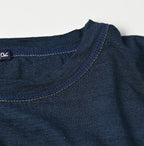 Indigo Supima Tenjiku 908 Star Long Sleeve T-shirt Detail