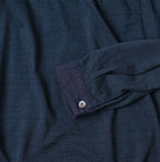 Indigo Supima Tenjiku 908 Star Long Sleeve T-shirt Detail