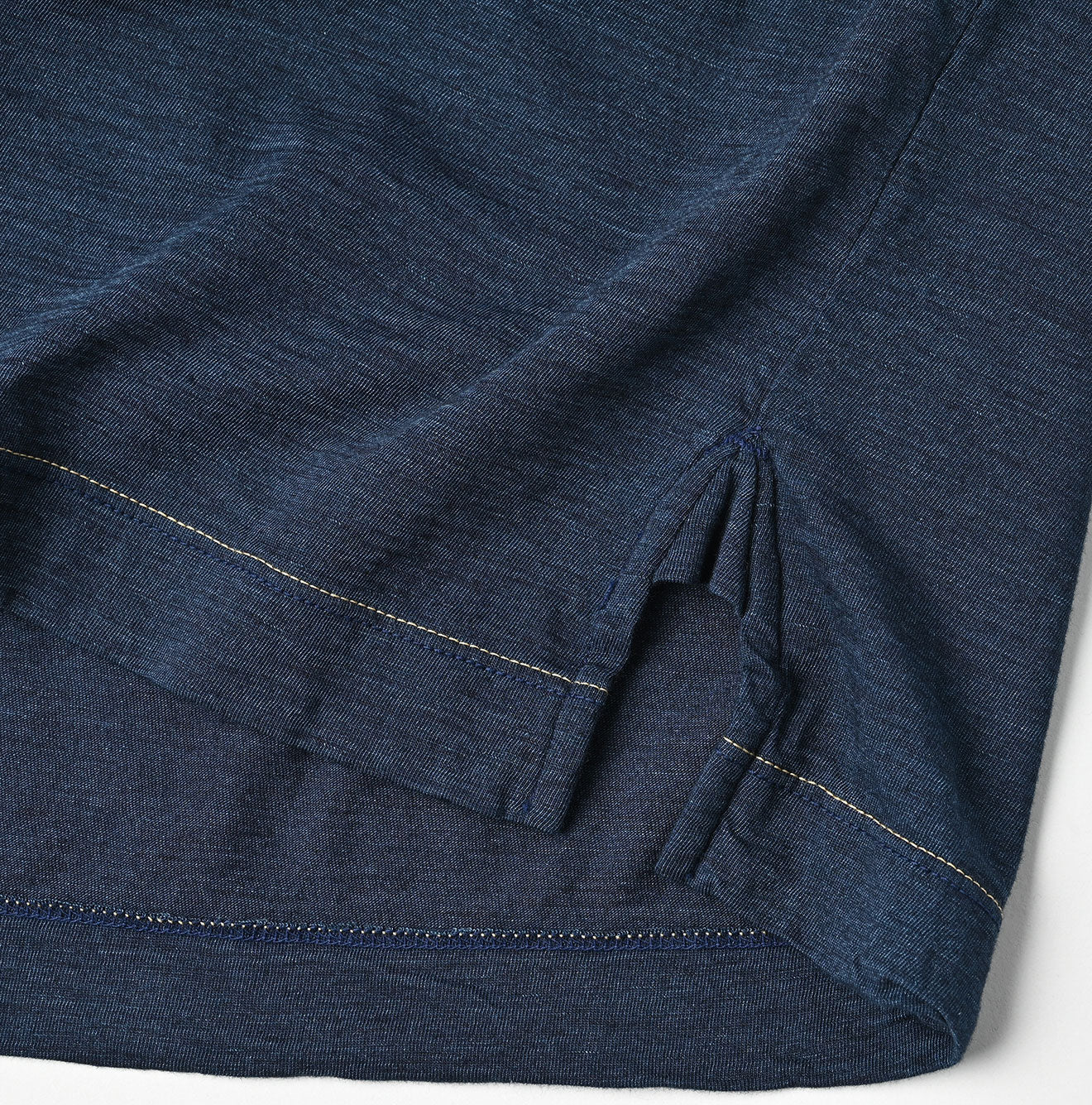 Indigo Supima Tenjiku 908 Star Long Sleeve T-shirt Detail