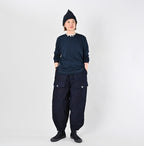 Indigo Supima Tenjiku 908 Star Long Sleeve T-shirt Female Model