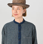 Indigo Hickory Tenjiku Grandpa Pull Shirt Detail