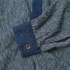 Indigo Hickory Tenjiku Grandpa Pull Shirt Detail