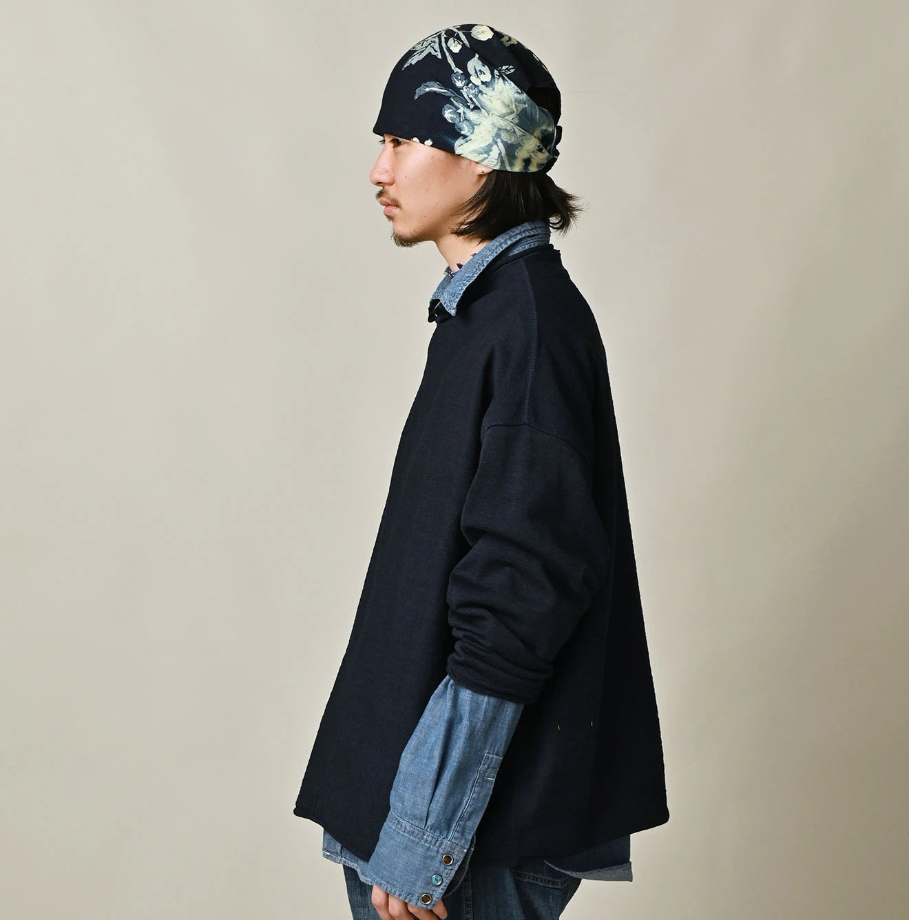 Indigo KachiKachi Gima 908 Uma Sweater Male Model