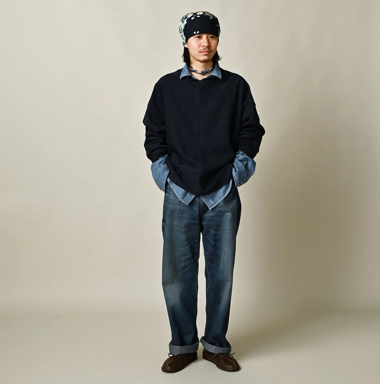 Indigo KachiKachi Gima 908 Uma Sweater Male Model