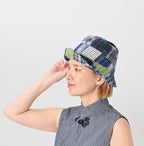 Indian Linen Madras Patchwork Hat Female Model