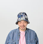 Indian Linen Madras Patchwork Hat Male Model
