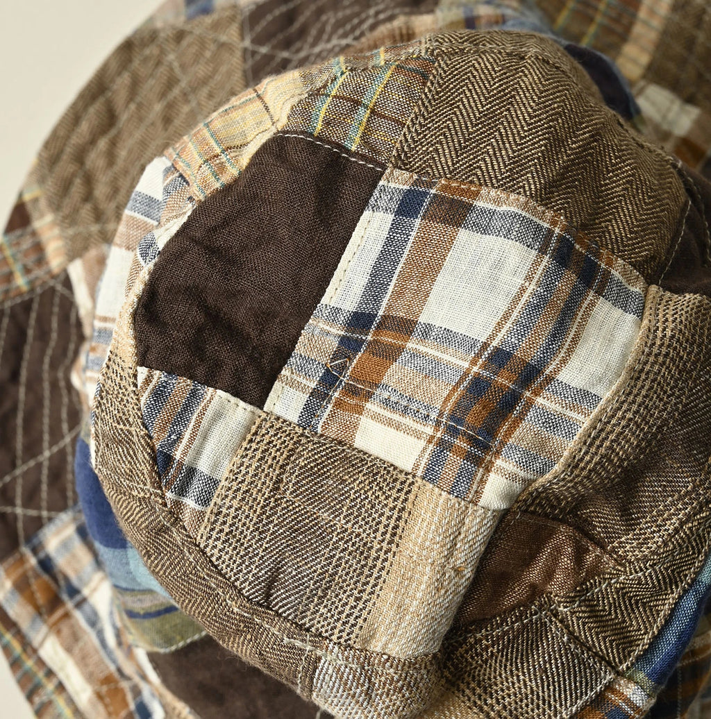 Indian Linen Patchwork Hat Detail