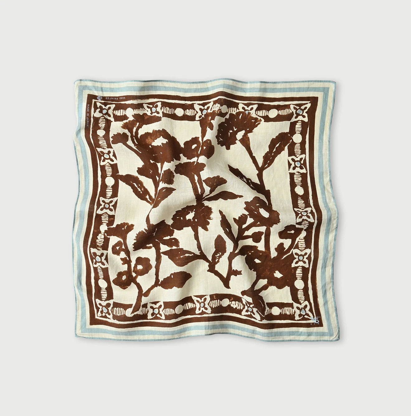 Linen Flax Flower Bandana Beige