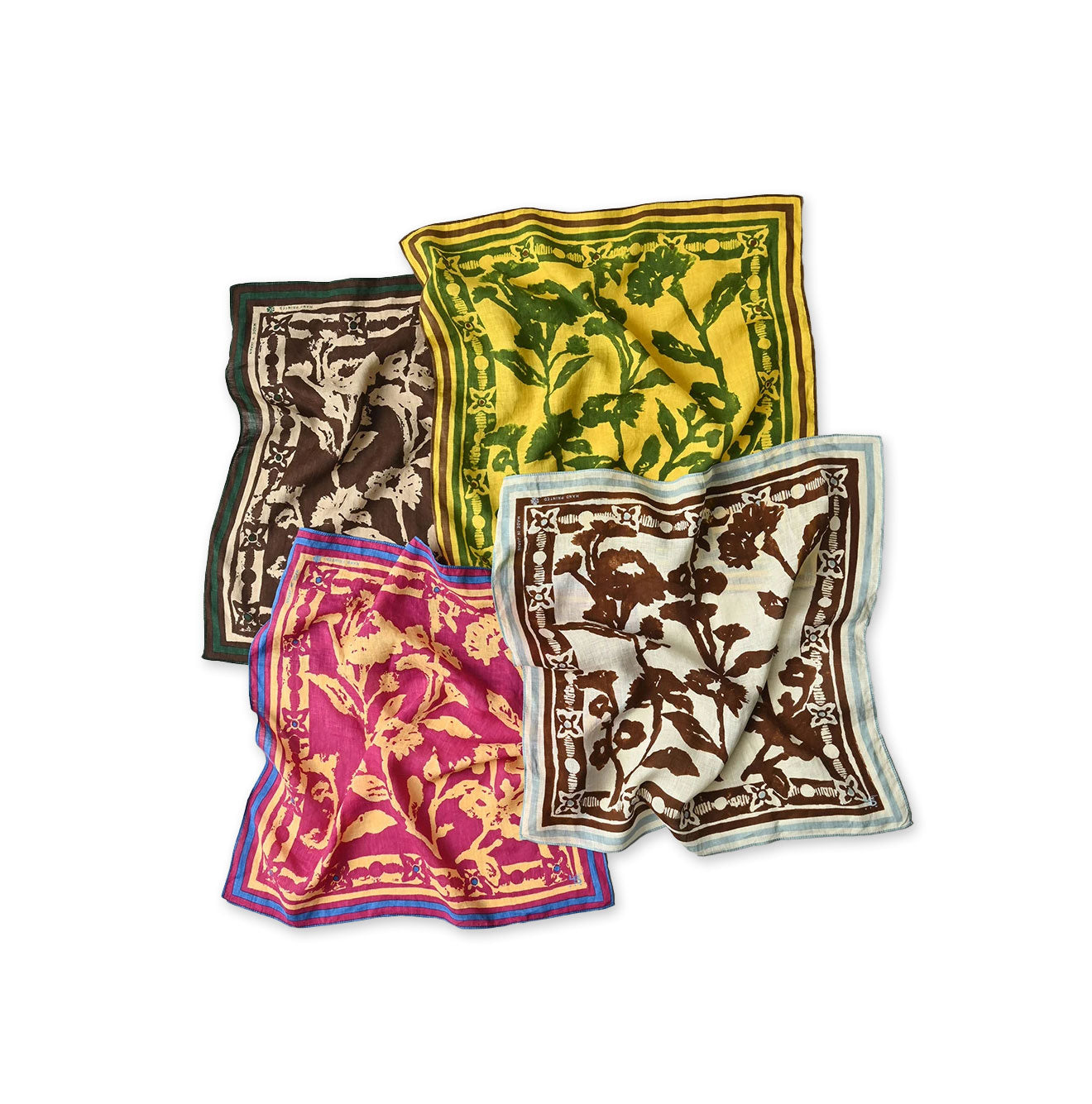 Linen Flax Flower Bandana