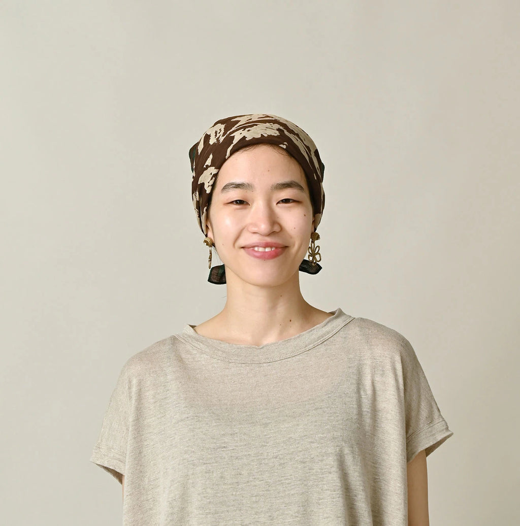 Linen Flax Flower Bandana