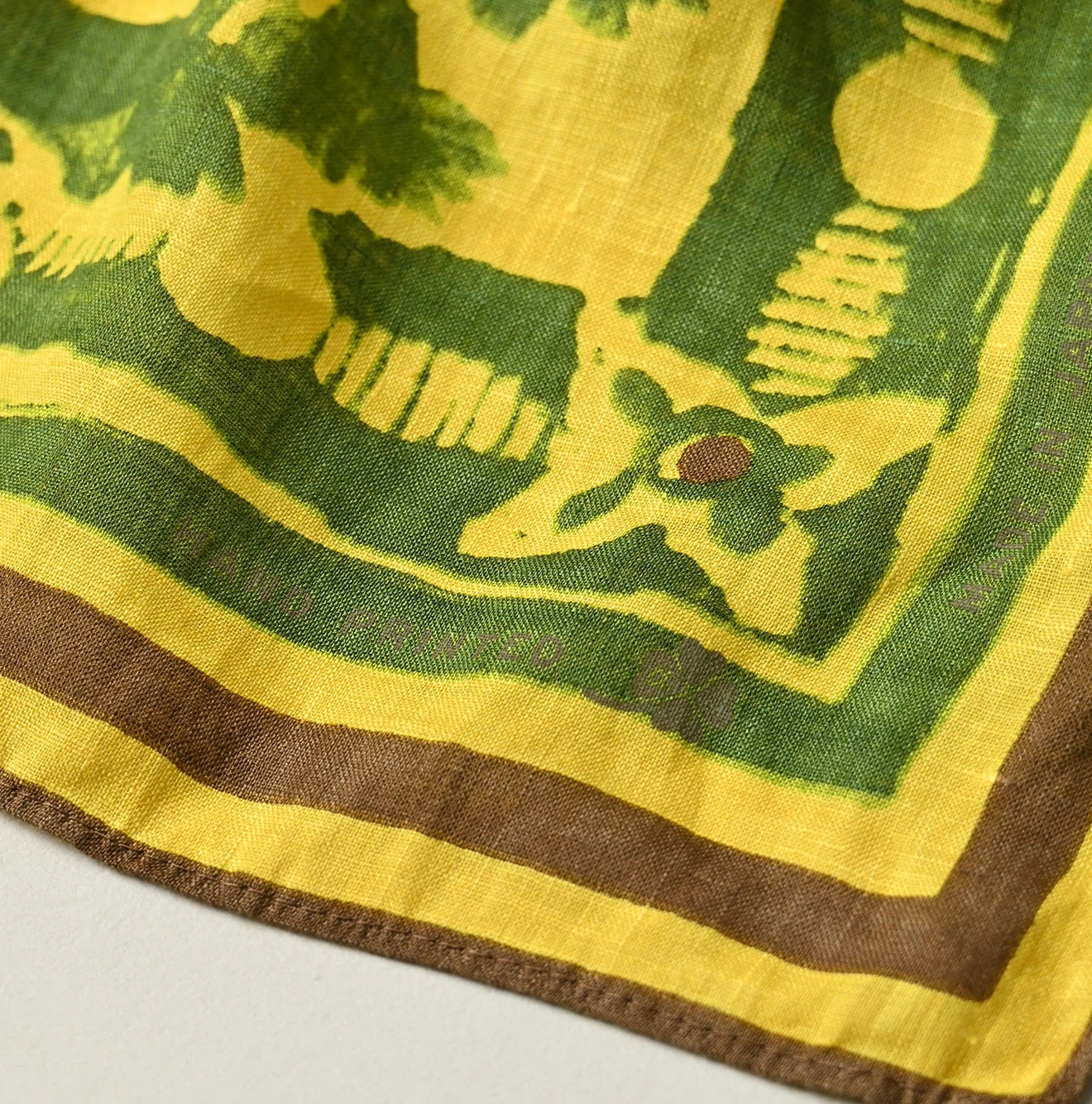 Linen Flax Flower Bandana Detail