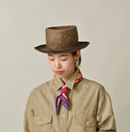 Linen Flax Flower Bandana Female Model