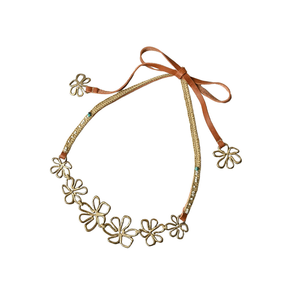 Flower Choker Brass