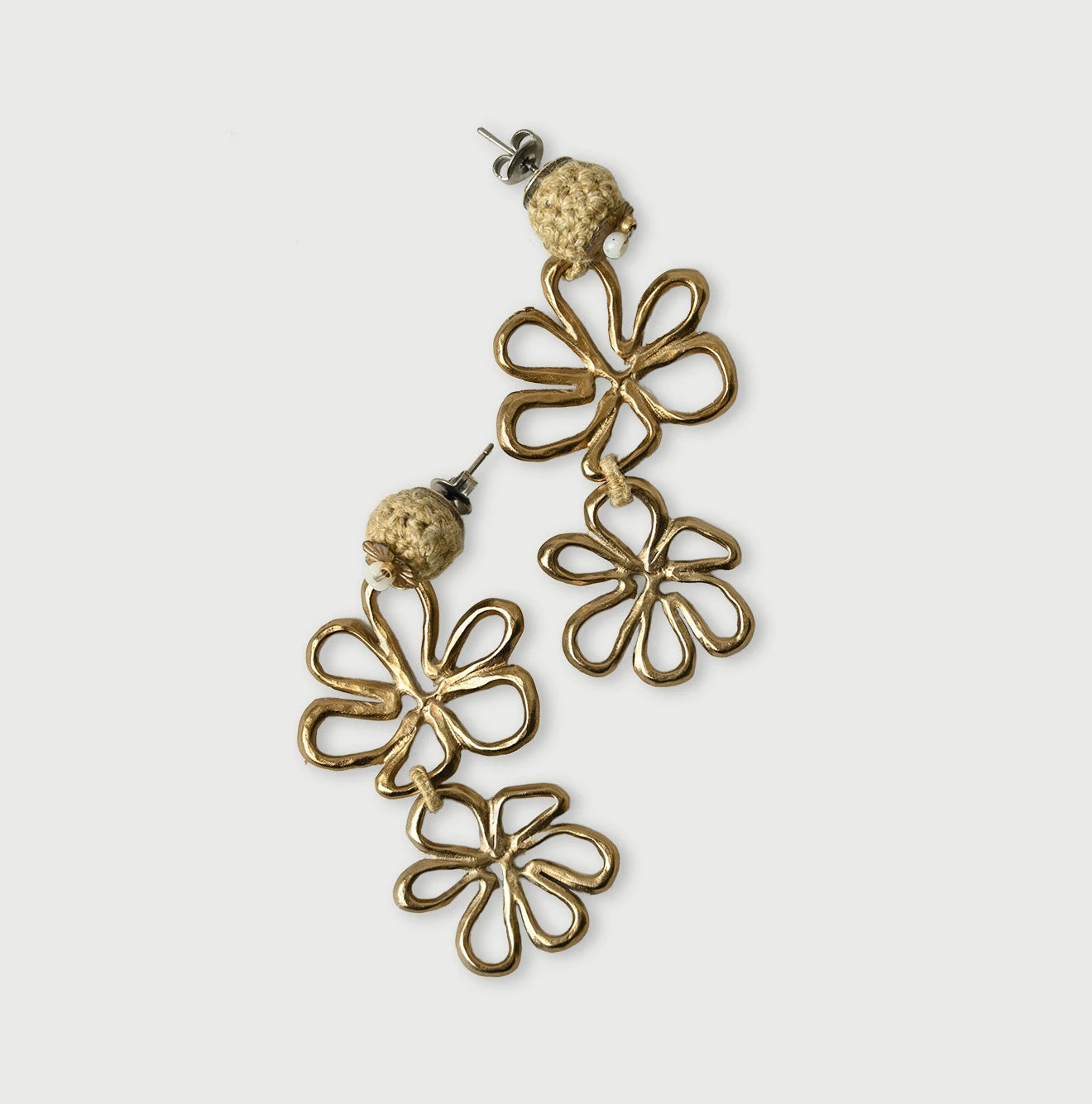 Twin Flower Earrings / Pierced Earrings
