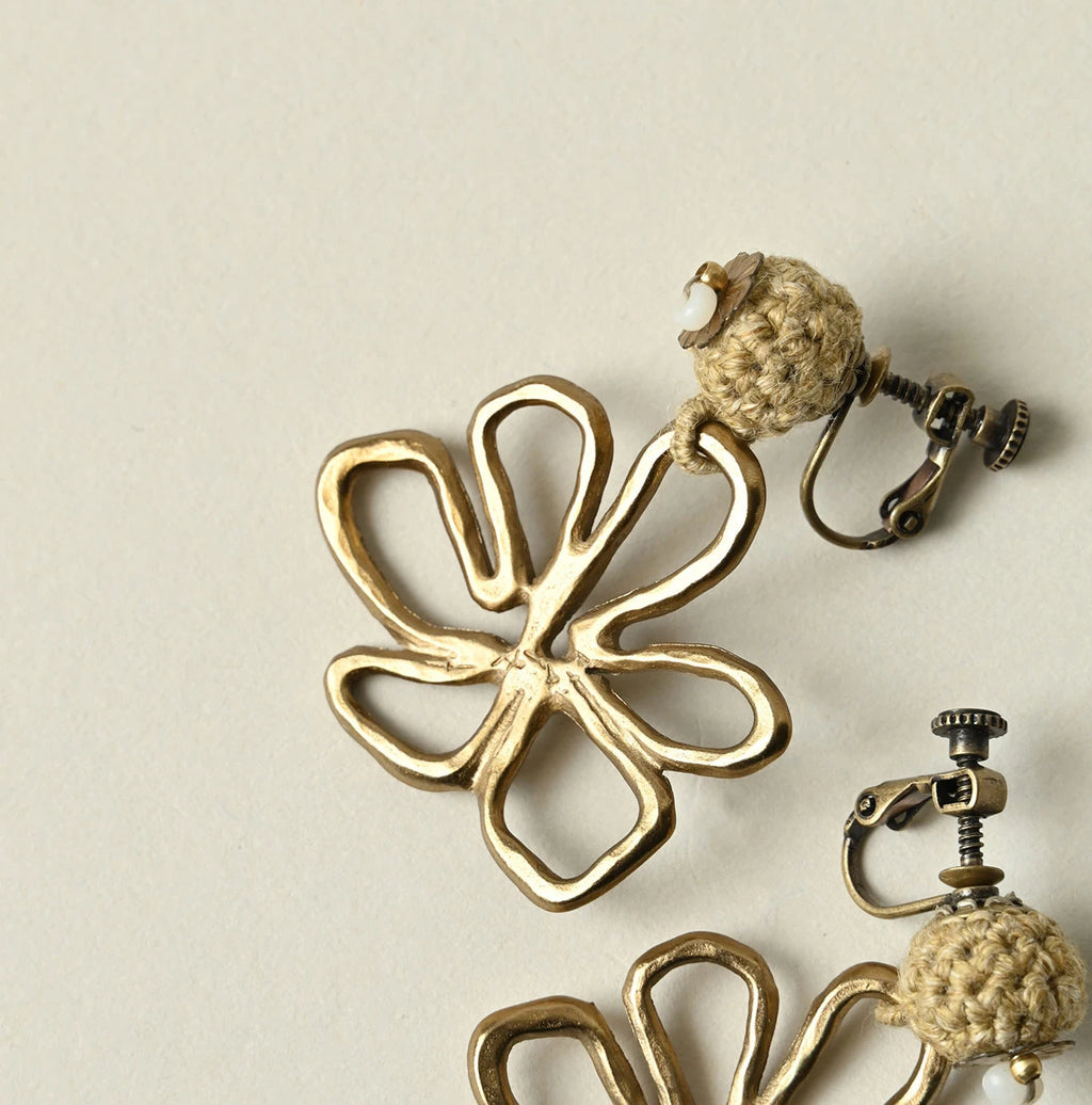 Flower Earrings Detail