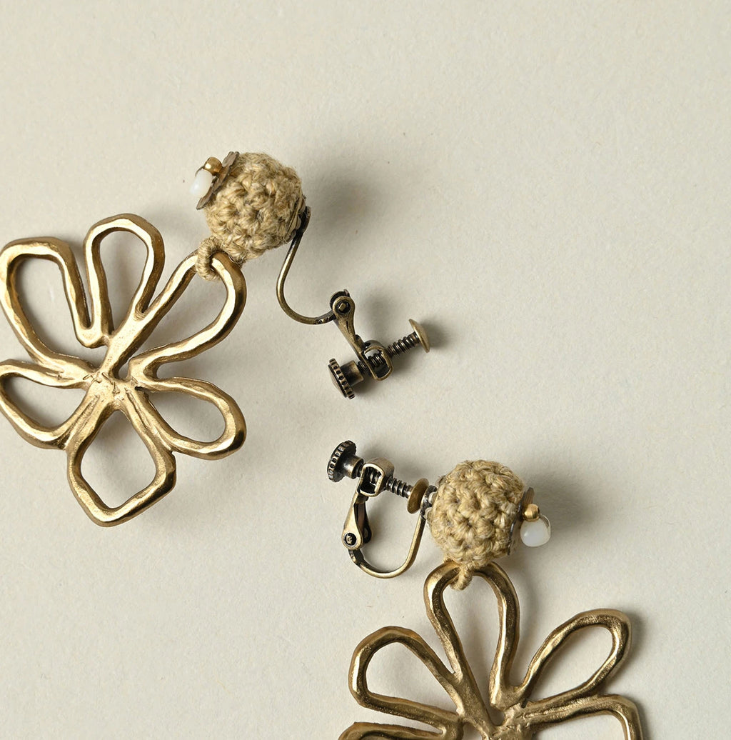 Flower Earrings Detail