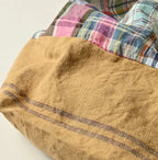 Indian Linen Patchwork Tote Bag Detail