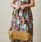 Indian Linen Patchwork Tote Bag Detail