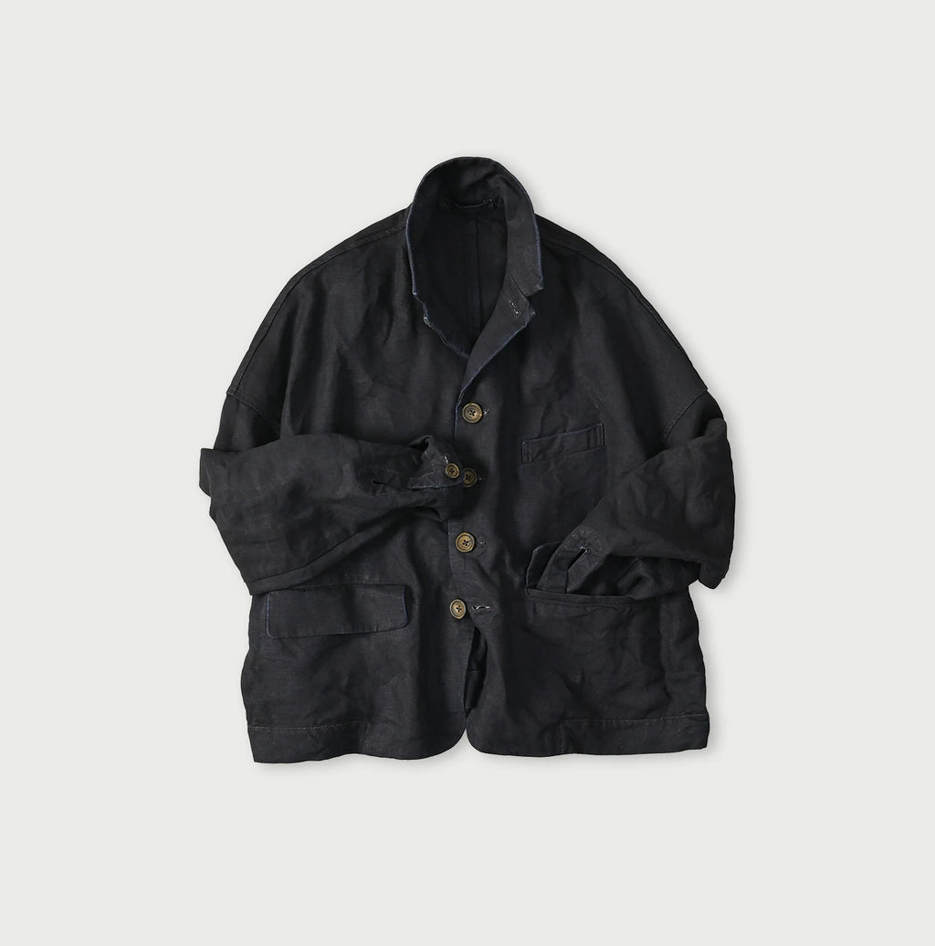 Indigo Linen Cloth 908 Uma Jacket