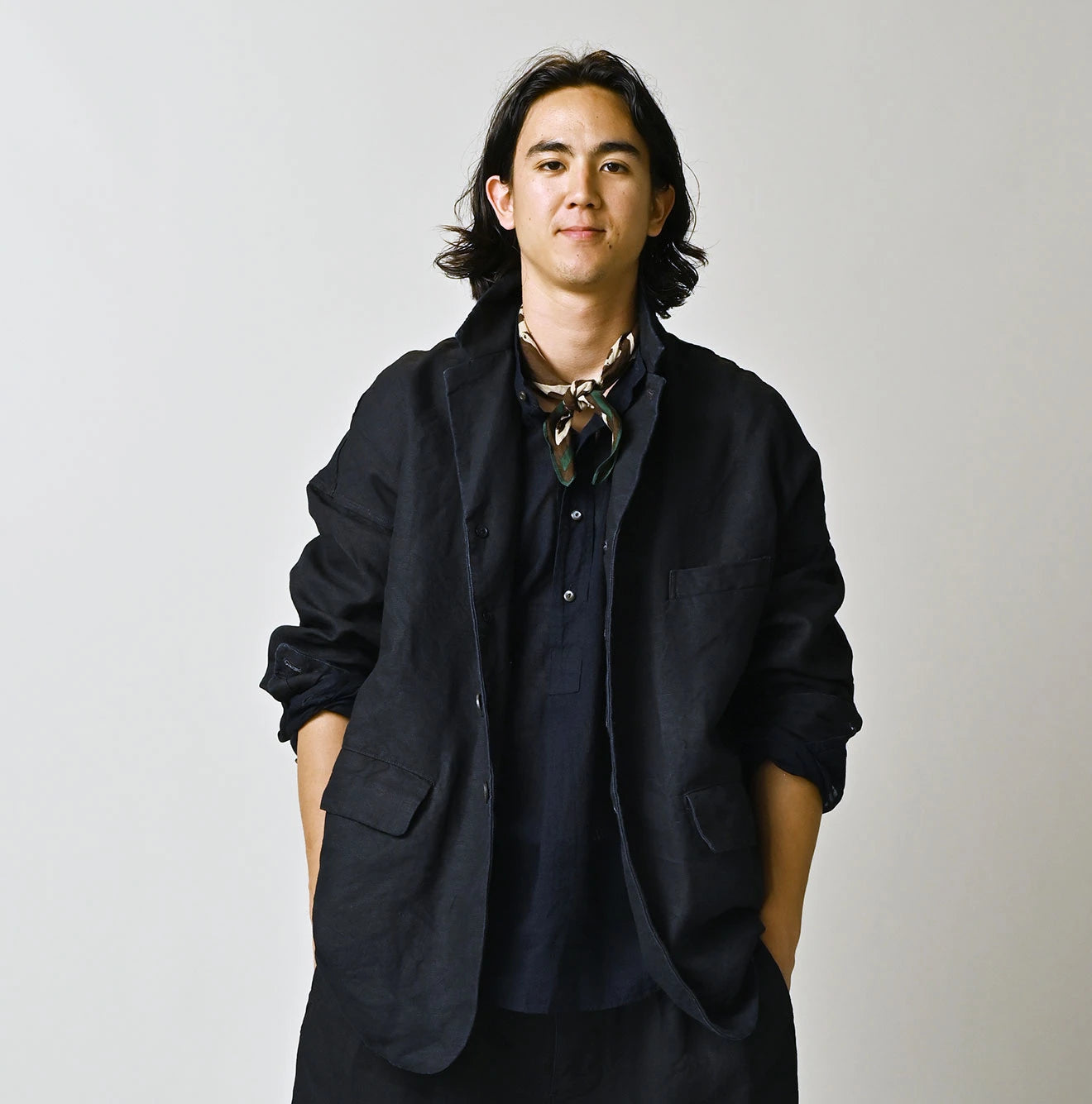Indigo Linen Cloth 908 Uma Jacket