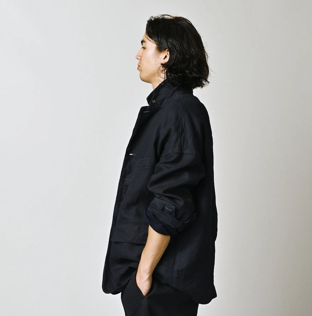 Indigo Linen Cloth 908 Uma Jacket