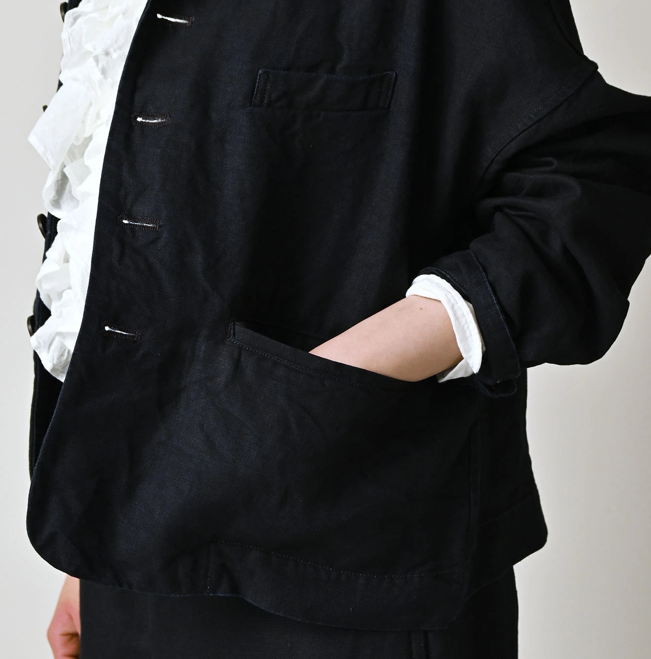 Indigo Linen Cloth 908 Uma Jacket