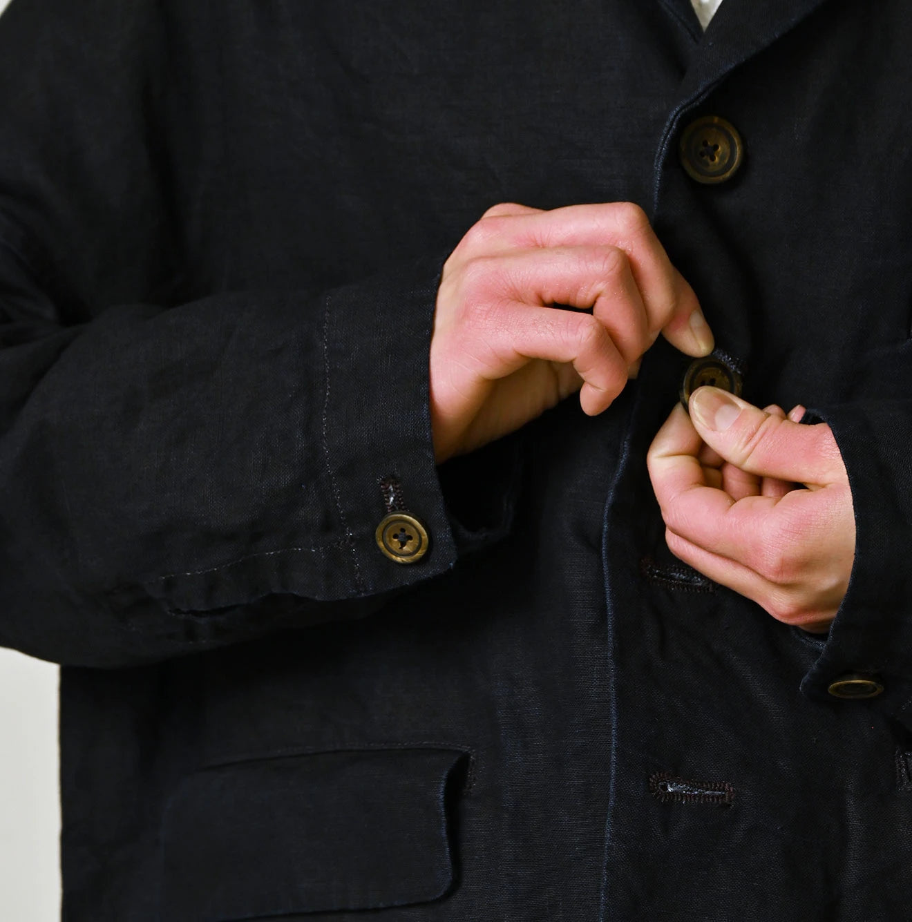 Indigo Linen Cloth 908 Uma Jacket