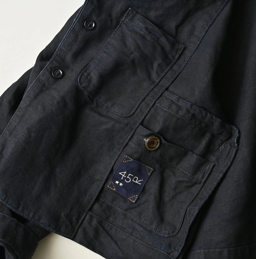 Indigo Linen Cloth 908 Uma Jacket