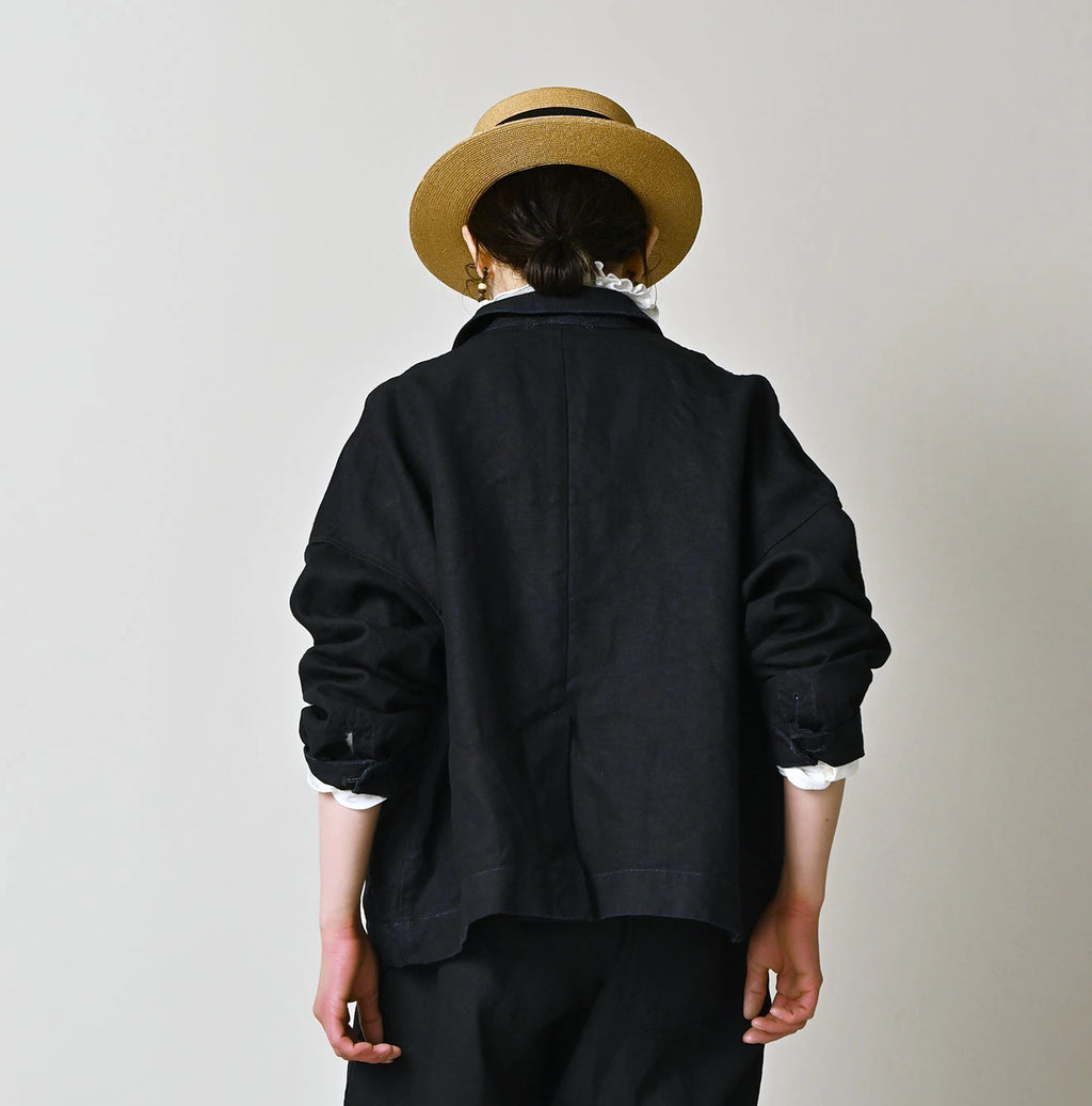 Indigo Linen Cloth 908 Uma Jacket