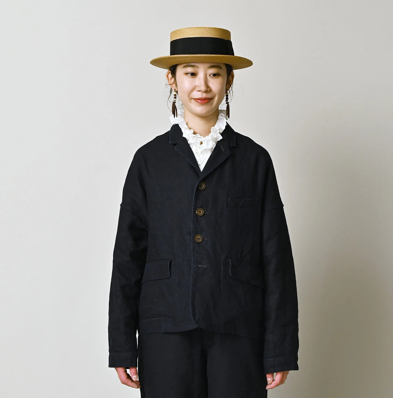 Indigo Linen Cloth 908 Uma Jacket