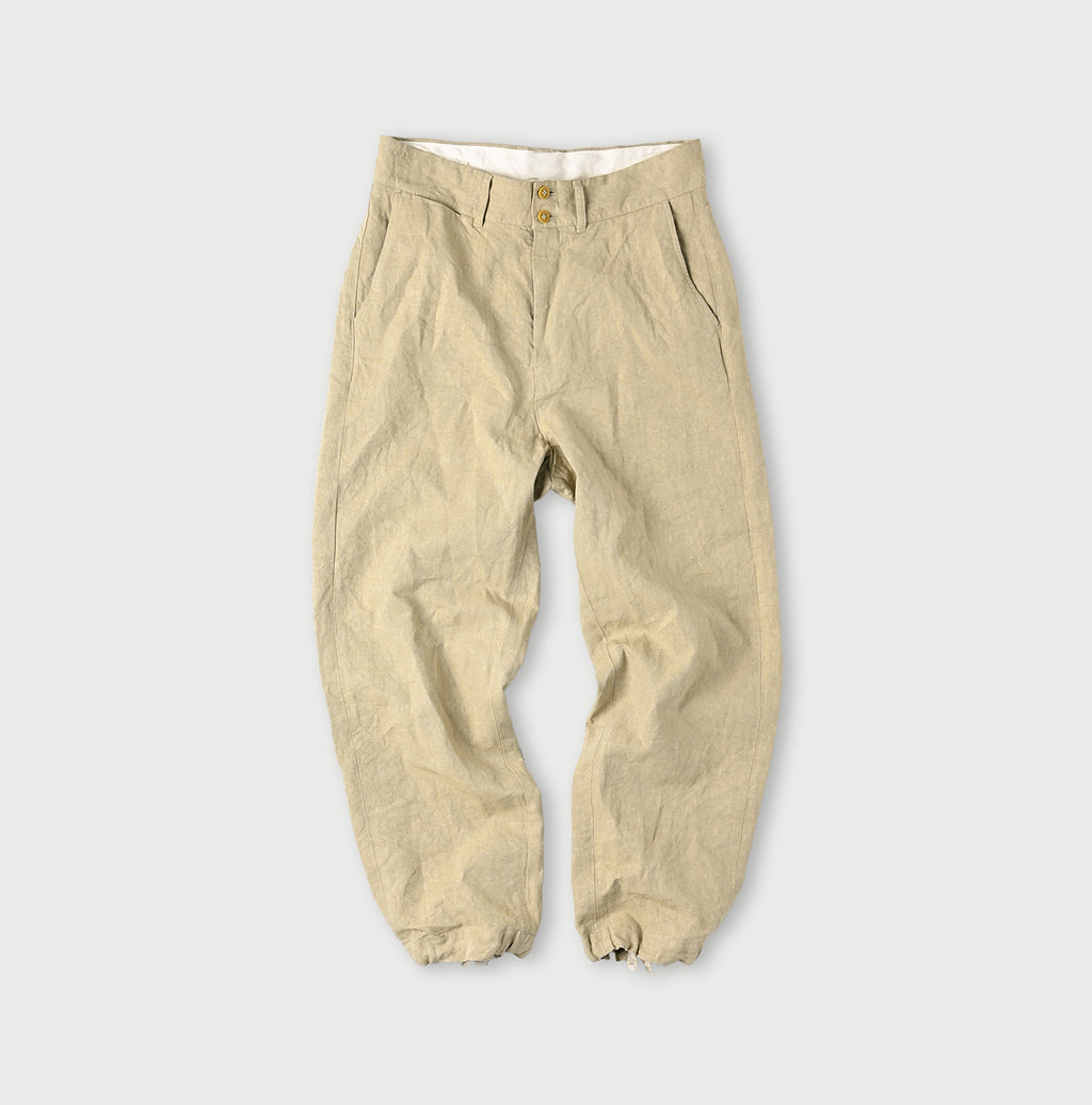 Linen Cloth 908 Nîmes Pants Beige Chambray