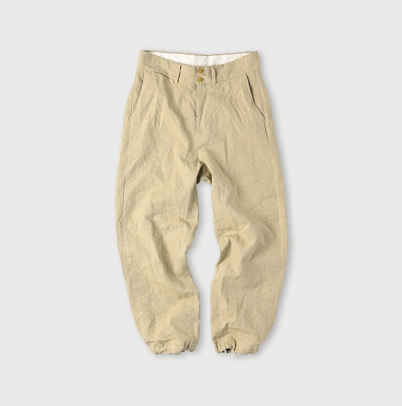 Linen Cloth 908 Nîmes Pants Beige Chambray