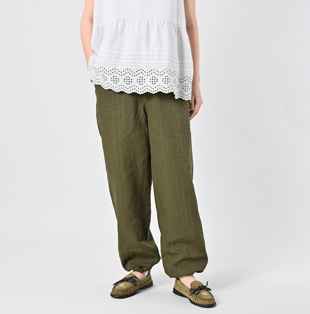 Linen Cloth 908 Nîmes Pants Female Model