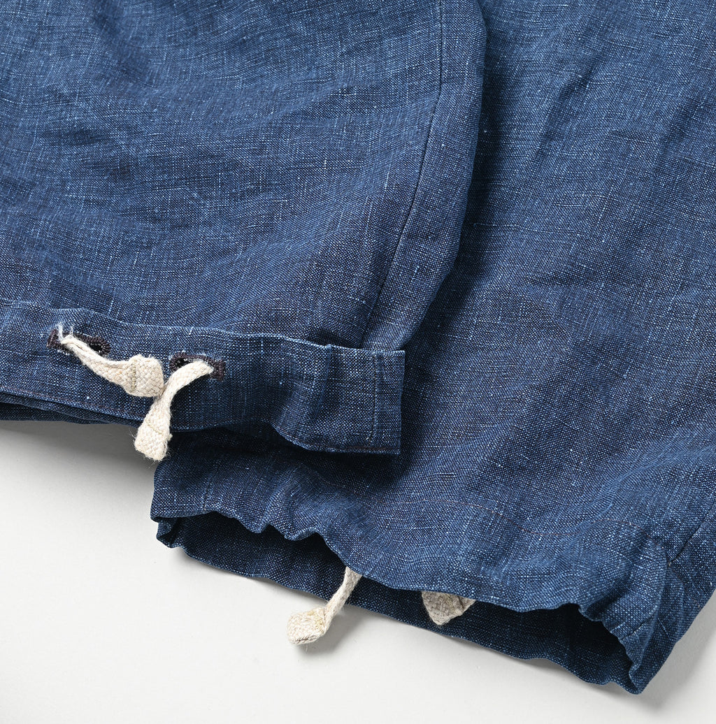 Indigo Linen Cloth 908 Nîmes Pants Detail