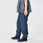 Indigo Linen Cloth 908 Nîmes Pants Female Model