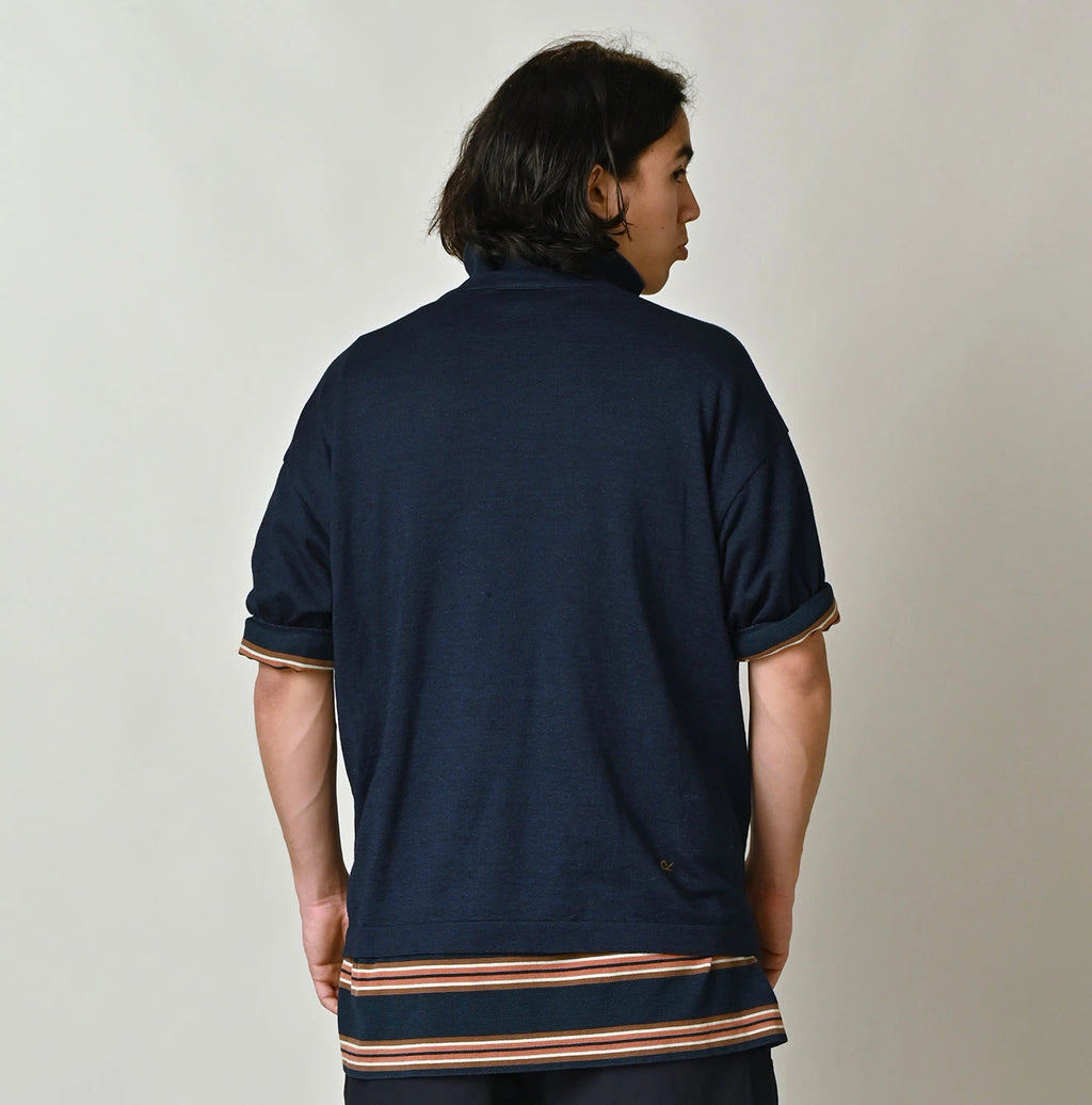Indigo Pocoppie 908 Jacquard T-shirt