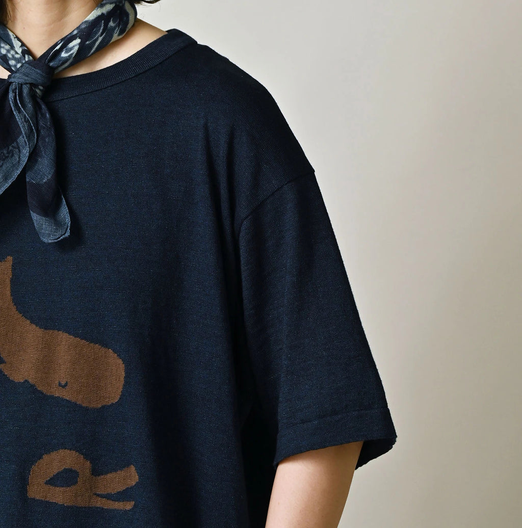 Indigo Pocoppie 908 Jacquard T-shirt