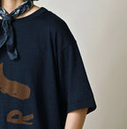 Indigo Pocoppie 908 Jacquard T-shirt