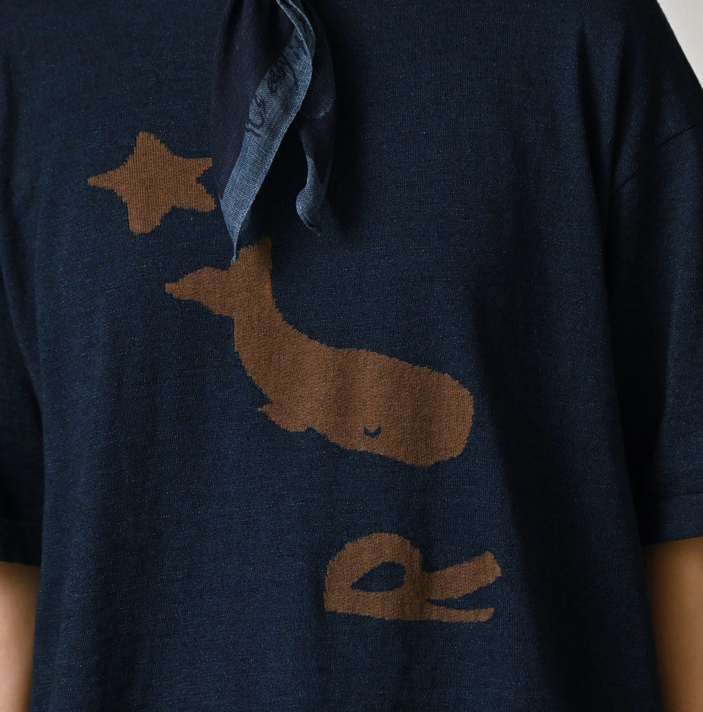 Indigo Pocoppie 908 Jacquard T-shirt