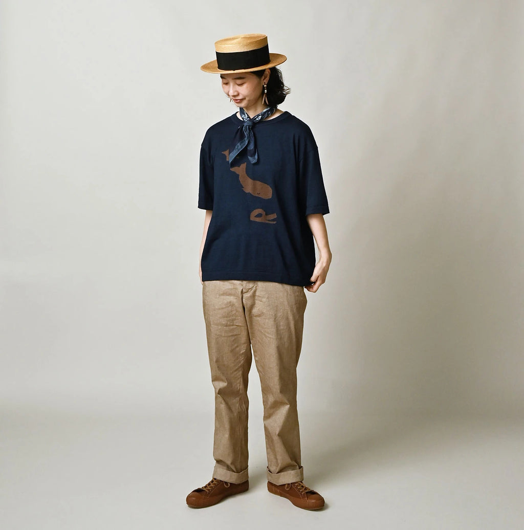 Indigo Pocoppie 908 Jacquard T-shirt