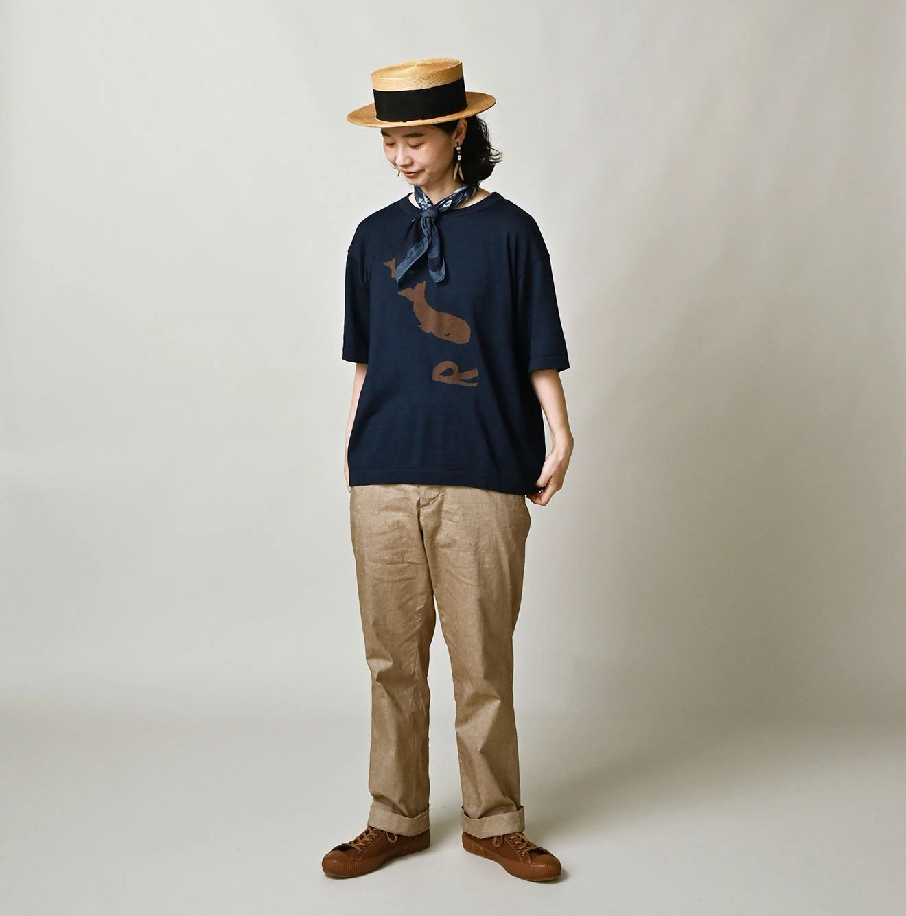 Indigo Pocoppie 908 Jacquard T-shirt