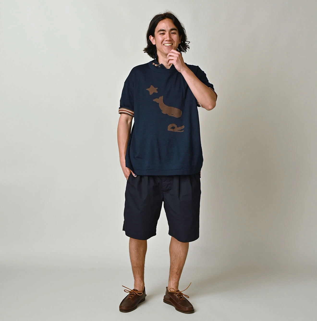 Indigo Pocoppie 908 Jacquard T-shirt