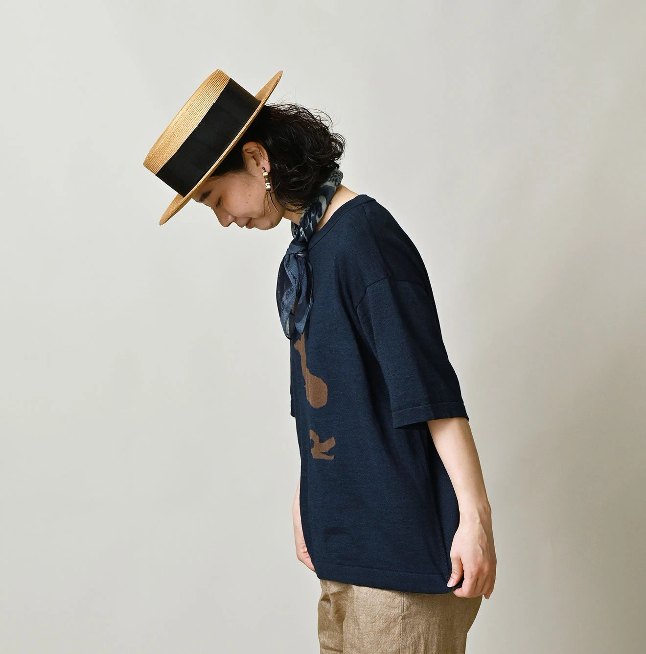 Indigo Pocoppie 908 Jacquard T-shirt