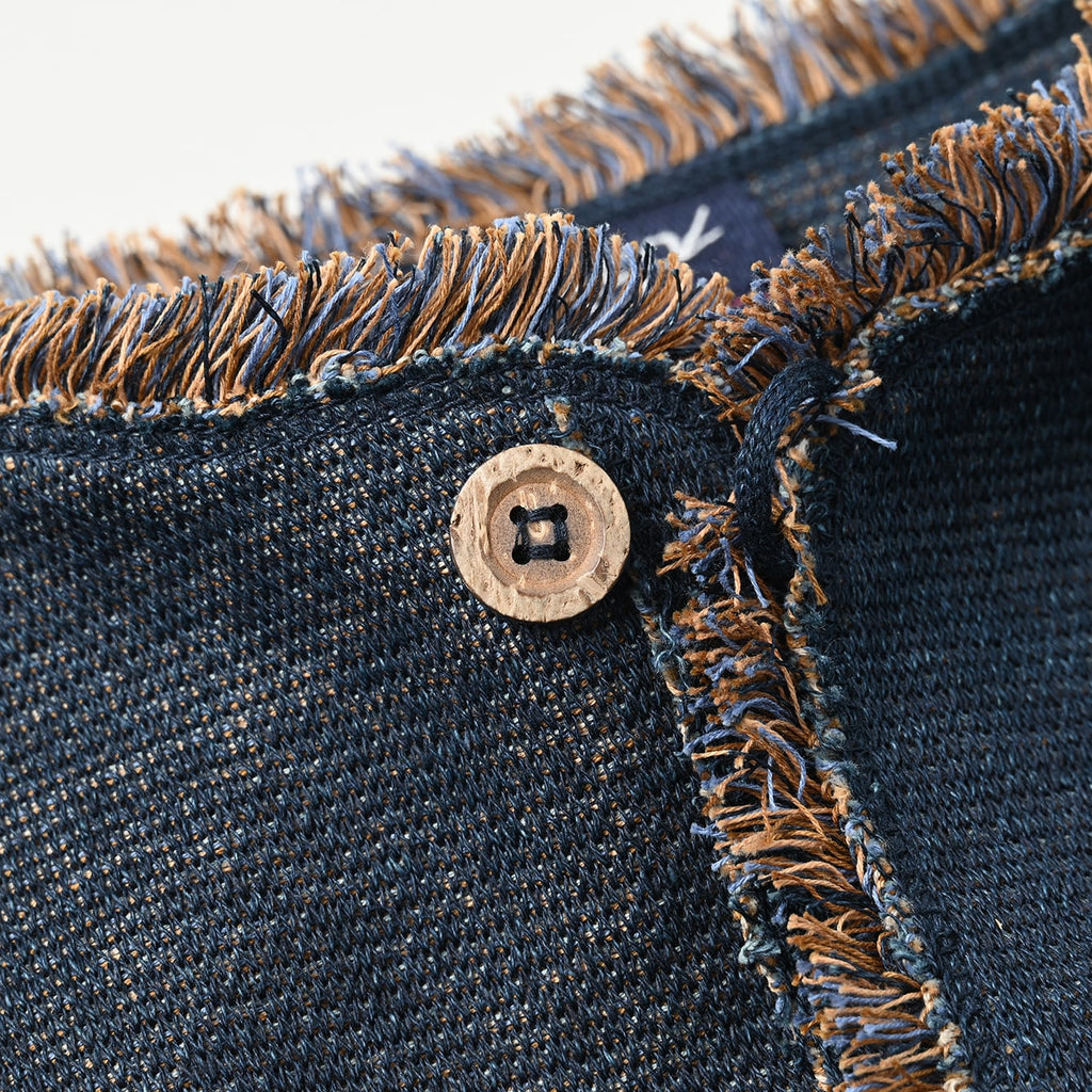 Indigo Surf Hula Girl Jacquard 908 Outer T-shirt Detail