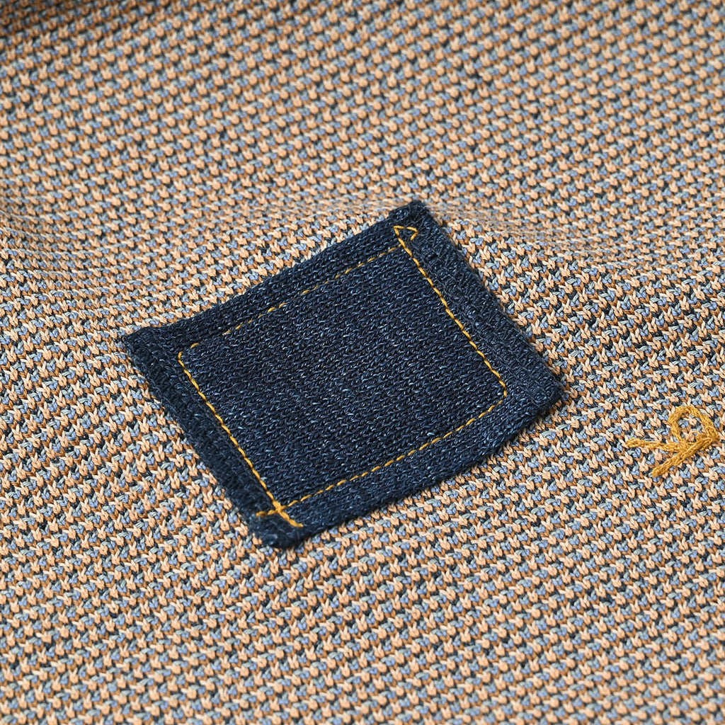 Indigo Surf Hula Girl Jacquard 908 Outer T-shirt Detail